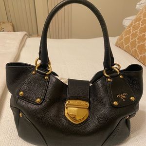 Prada leather shoulder bag